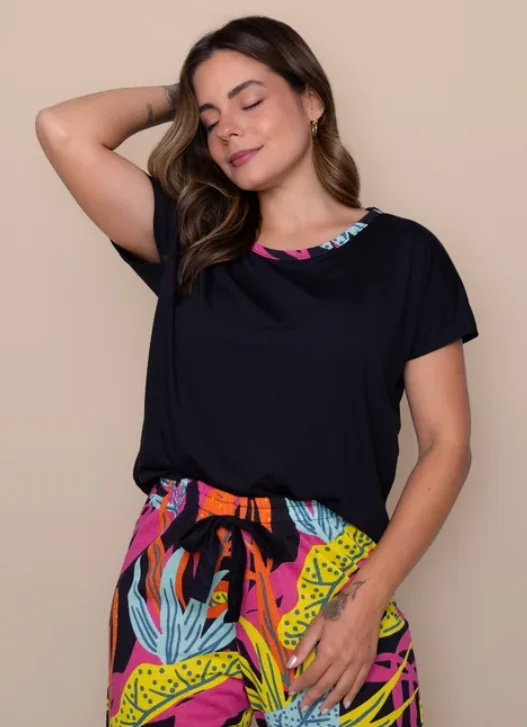 Pijama Americano Longo Estampado