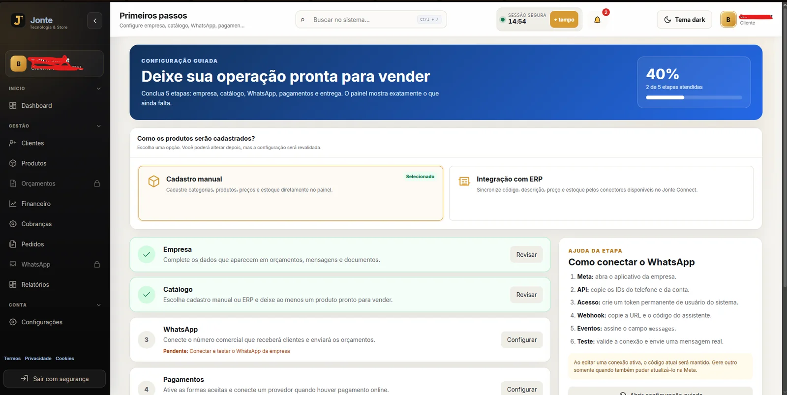 Gestor de Automação de Pedidos Whatsapp V2.2